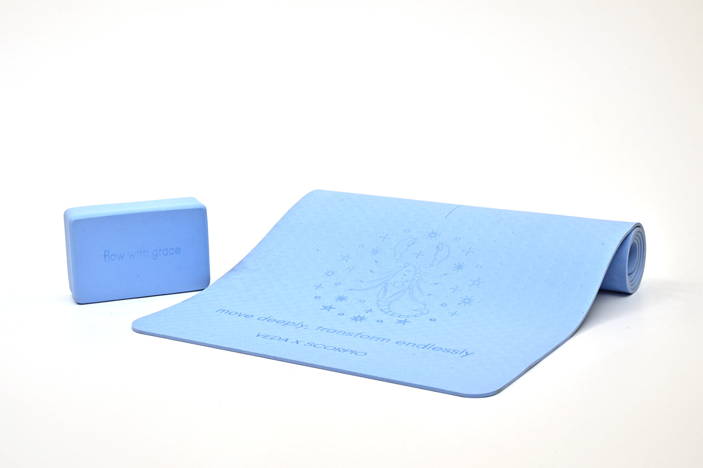 VEDA ร SCORPIO Yoga Mat ๐ | Water Ritual for Depth & Transformation | Eco Non-Slip + Free Strap