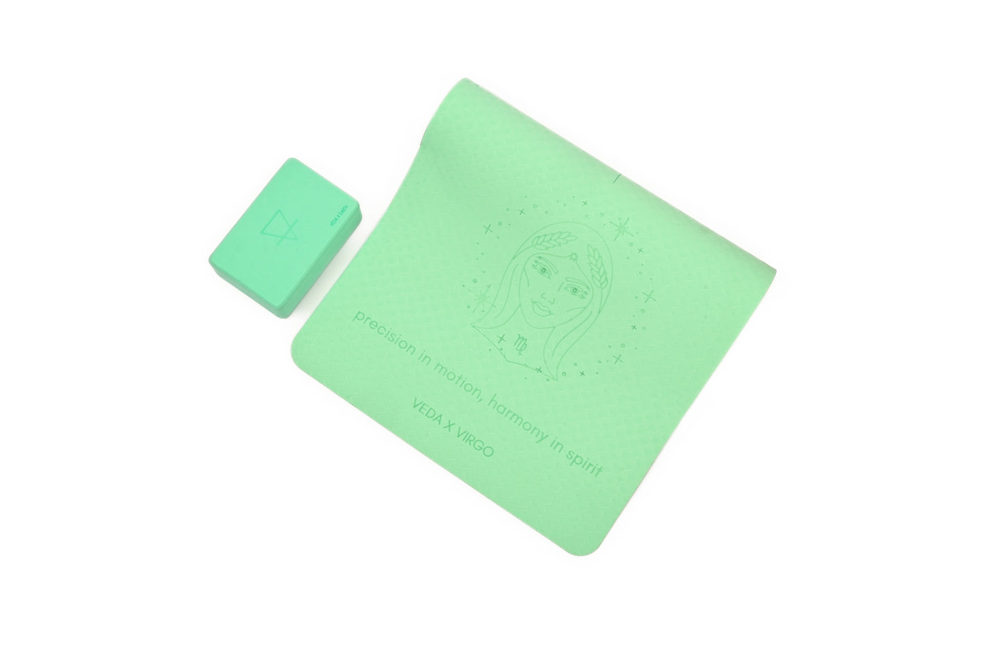 VEDA ร VIRGO Yoga Mat ๐ | Earth Ritual for Clarity & Structure | Eco Non-Slip + Free Strap