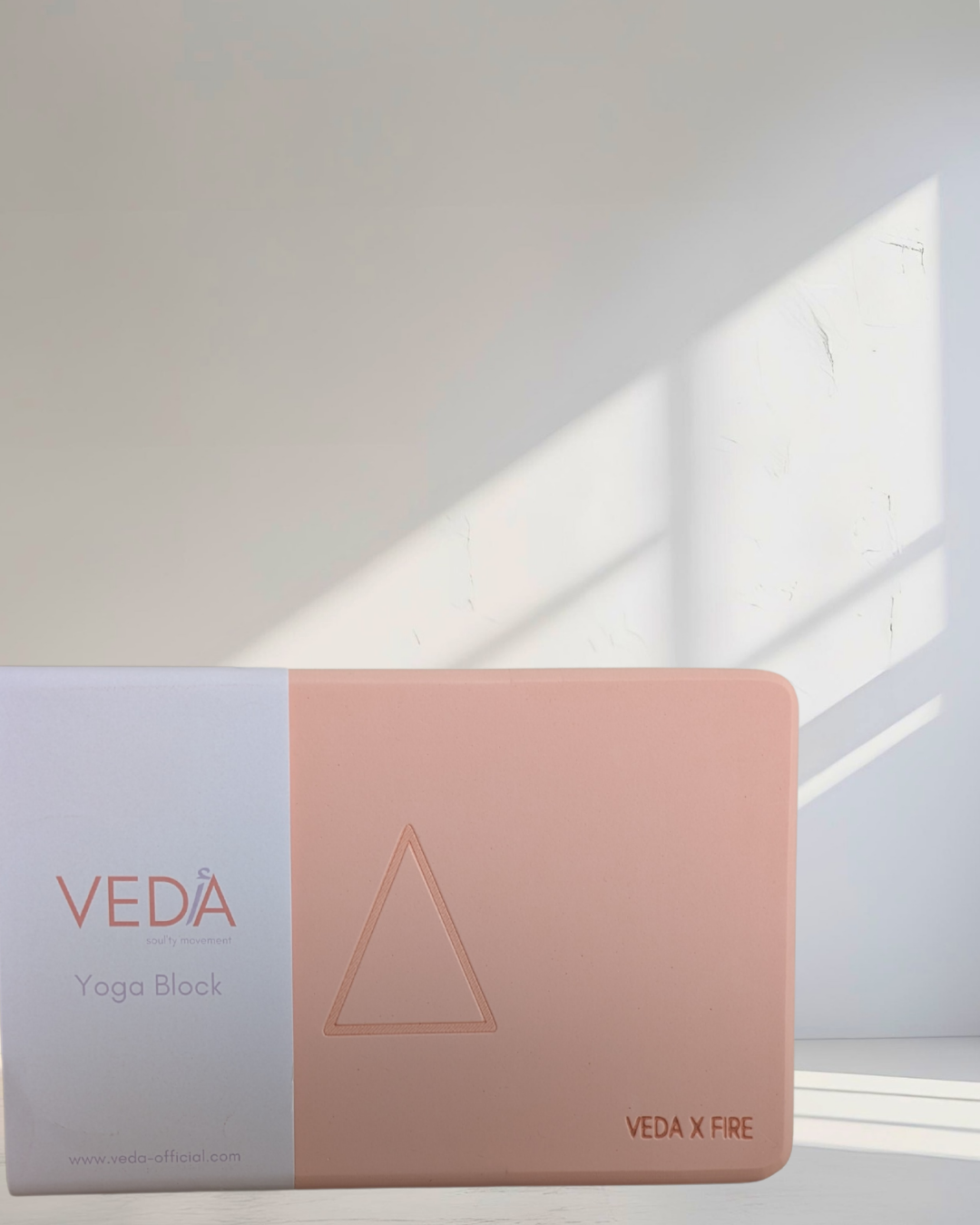 VEDA ร FIRE Yoga Block ๐ | Ritual for Power & Activation | Laser Engraved + Mantra Back