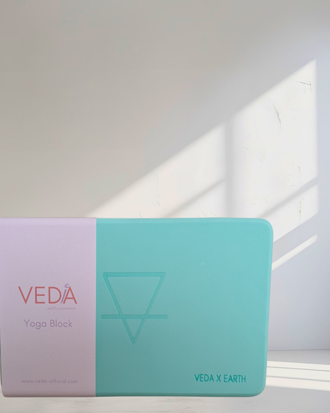 VEDA ร EARTH Yoga Block ๐ | Ritual for Grounding & Balance | Laser Engraved + Mantra Back