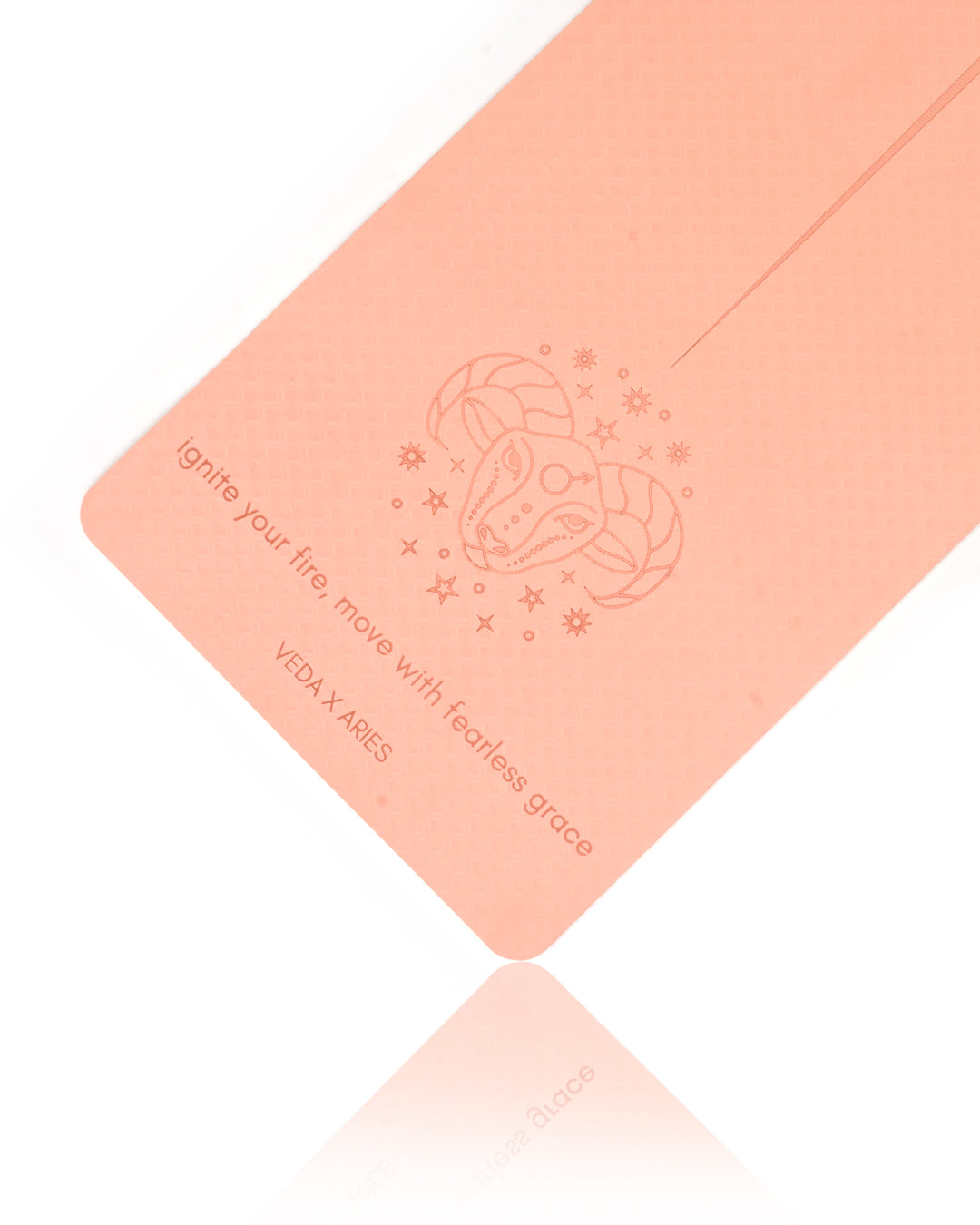 VEDA ร ARIES Yoga Mat ๐ | Fire Ritual for Power & Action | Eco Non-Slip + Free Strap