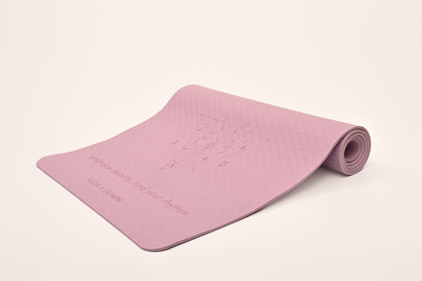 VEDA × GEMINI Yoga Mat 🜁 | Air Ritual for Movement & Expression | Eco Non-Slip + Free Strap