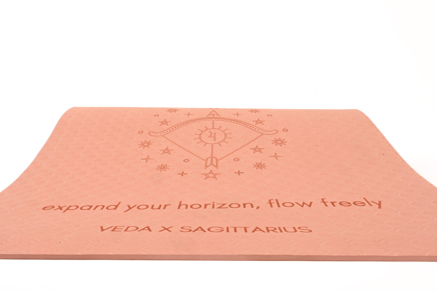 VEDA × SAGITTARIUS Yoga Mat 🜂 | Fire Ritual for Expansion & Energy | Eco Non-Slip + Free Strap