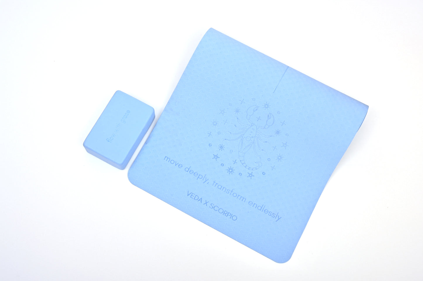 VEDA × SCORPIO Yoga Mat 🜄 | Water Ritual for Depth & Transformation | Eco Non-Slip + Free Strap