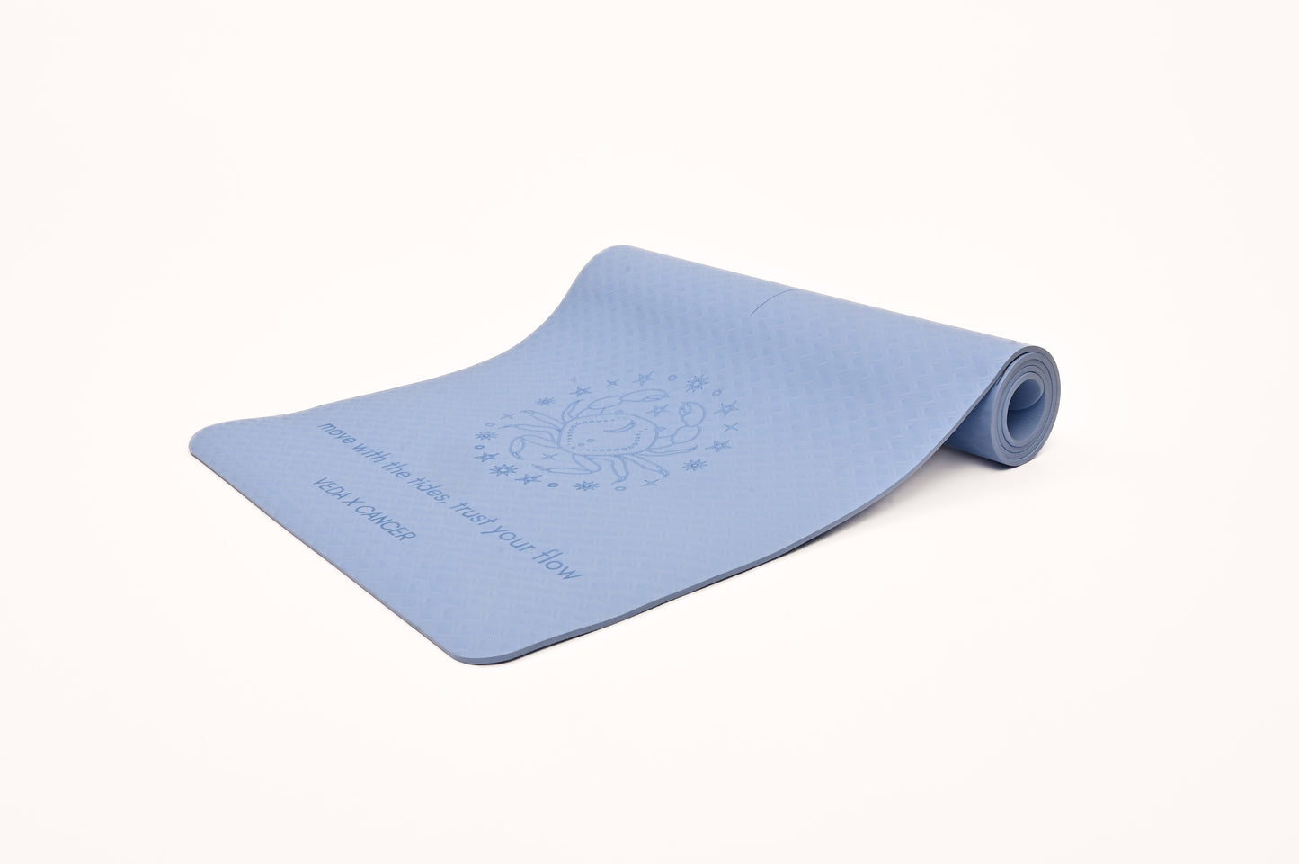 VEDA × CANCER Yoga Mat 🜄 | Water Ritual for Emotional Flow & Safety | Eco Non-Slip + Free Strap