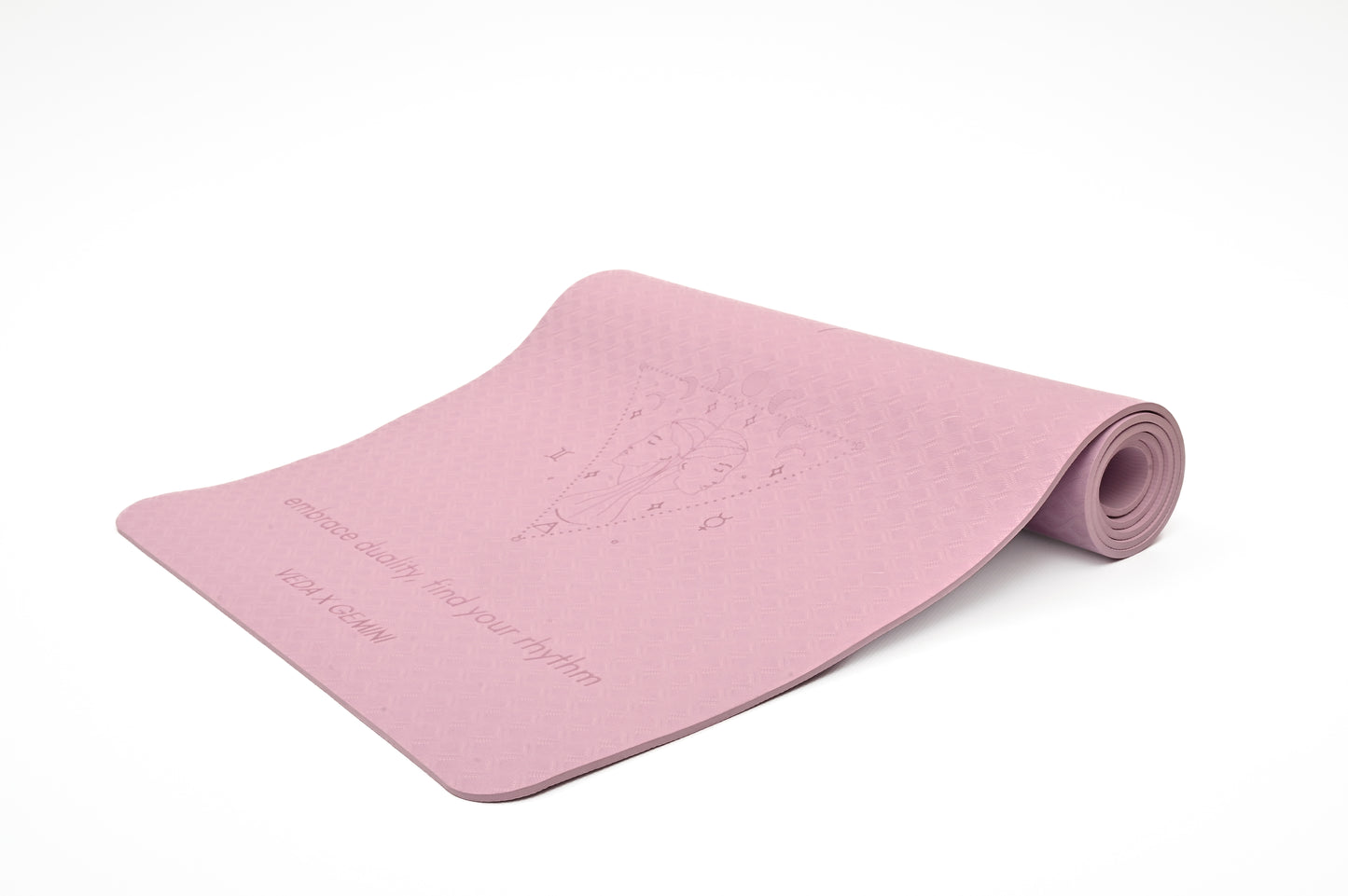 VEDA × GEMINI Yoga Mat 🜁 | Air Ritual for Movement & Expression | Eco Non-Slip + Free Strap