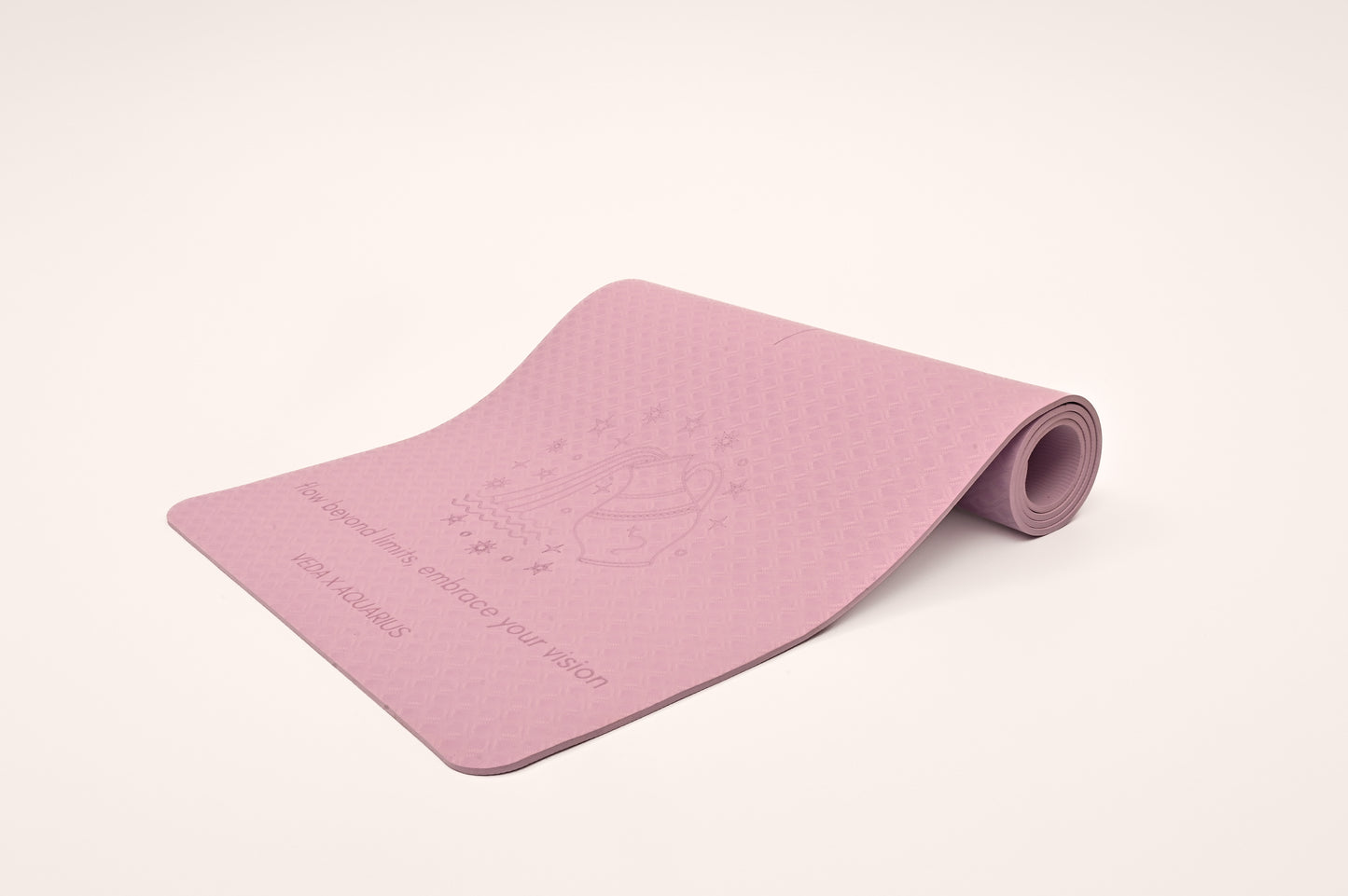 VEDA × AQUARIUS Yoga Mat 🜁 | Air Ritual for Vision & Freedom | Eco Non-Slip + Free Strap