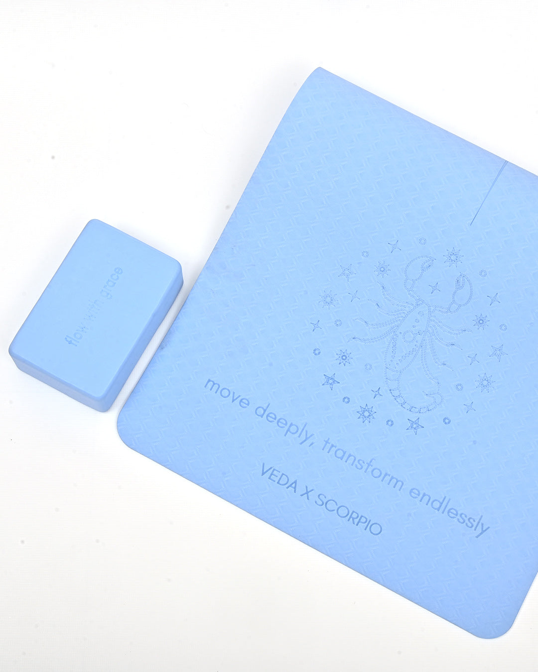 VEDA × SCORPIO Yoga Mat 🜄 | Water Ritual for Depth & Transformation | Eco Non-Slip + Free Strap