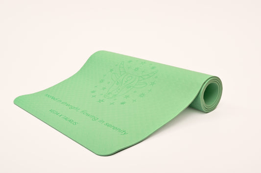 VEDA × TAURUS Yoga Mat 🜃 | Earth Ritual for Grounding & Sensuality | Eco Non-Slip + Free Strap
